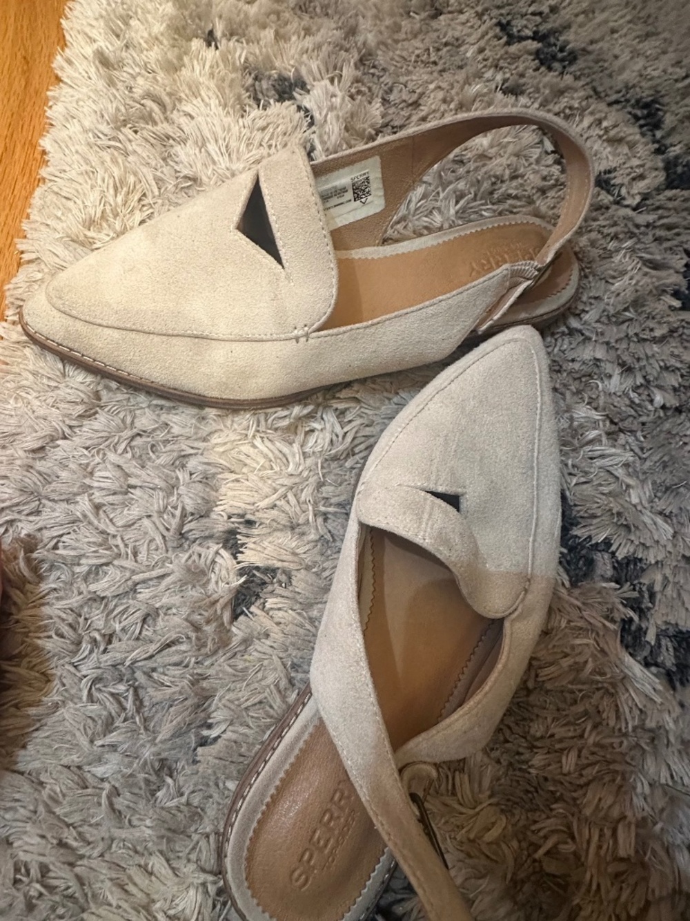 Sperry pointed suede sling backs 8.5